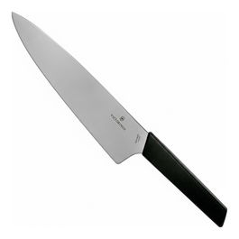 Victorinox Swiss Modern Cuchillo Tranchier para Carne, Hoja de 20 cm, Mango Negro, Fibrox, 8.0053.26