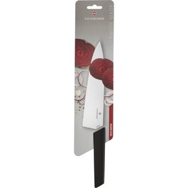 Victorinox Swiss Modern Cuchillo Tranchier para Carne, Hoja de 20 cm, Mango Negro, Fibrox