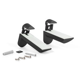 ITALIANA FERRAMENTA Soporte Estante Mural Kaiman Gris RAL 9006 / Inox / Negro (2 Unidades) Zamak 504.1241/504.1242/504.1243