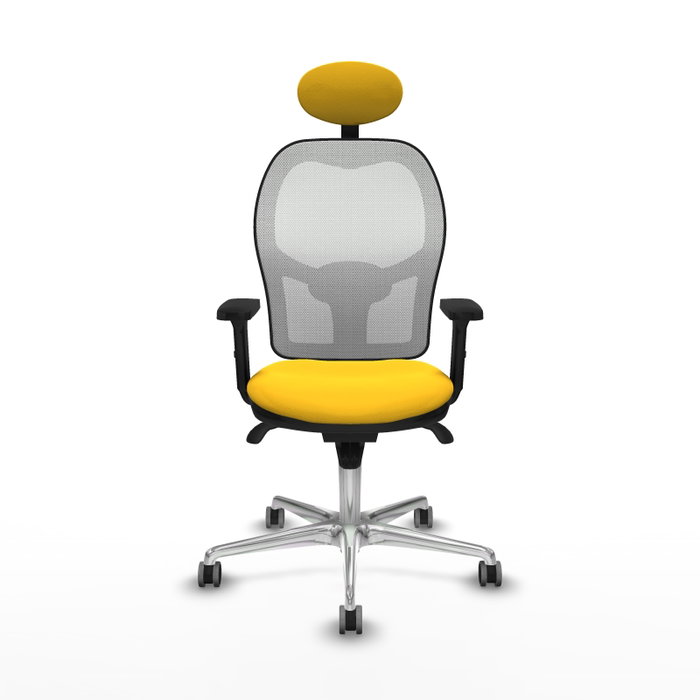 PIQUERAS Y CRESPO Silla de oficina Jorquera con mecanismo Sincro, Amarillo y Blanco PIQUERAS Y CRESPO Silla de oficina Jorquera con mecanismo Sincro, Amarillo y Blanco