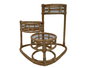 DKD Home Decor Conjunto de 3 Maceteros de Ratán Natural 48x28x45 cm