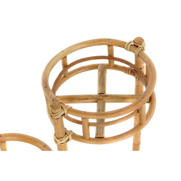 DKD Home Decor Conjunto de 3 Maceteros de Ratán Natural 48x28x45 cm