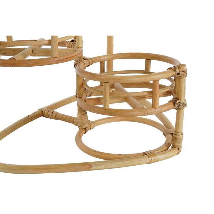 DKD Home Decor Conjunto de 3 Maceteros de Ratán Natural 48x28x45 cm