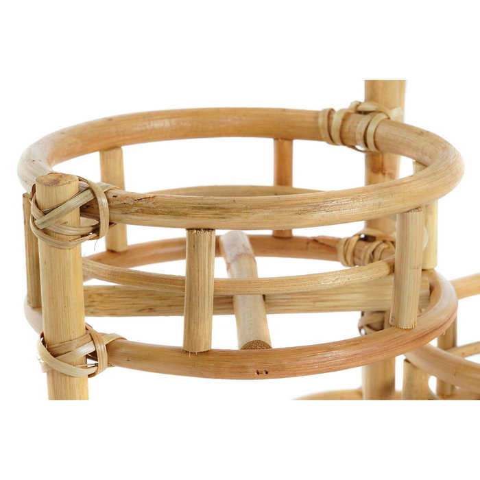 DKD Home Decor Conjunto de 3 Maceteros de Ratán Natural 48x28x45 cm