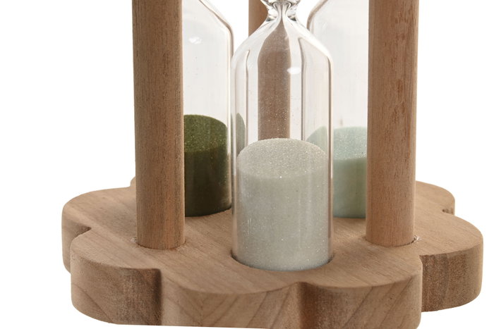 DKD Home Decor Reloj de Arena Madera y Cristal Verde DKD Home Decor Reloj de Arena Madera y Cristal Verde
