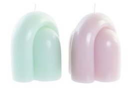 DKD Home Decor Velas de Cera de Parafina Surtidas Rosa Palo y Turquesa
