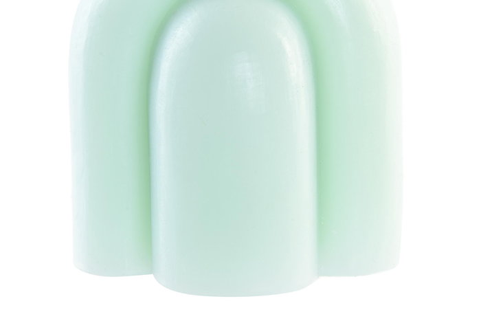 DKD Home Decor Vela Rosa Palo Turquesa Cera Parafina 8 x 9 x 8 cm 12 Unidades Arco 50h