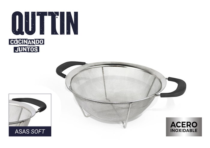 Inde Quttin Escurridor Acero con Asas Soft 22.5 cm (12 Unidades)