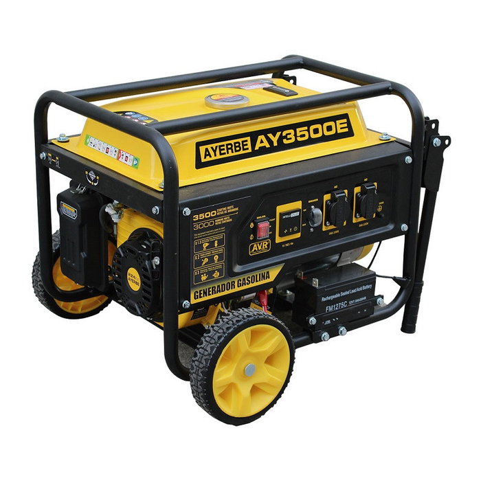 AYERBE Generador de Gasolina AVR 3500 W con Arranque Eléctrico AY 3500 E AYERBE Generador de Gasolina AVR 3500 W con Arranque Eléctrico AY 3500 E