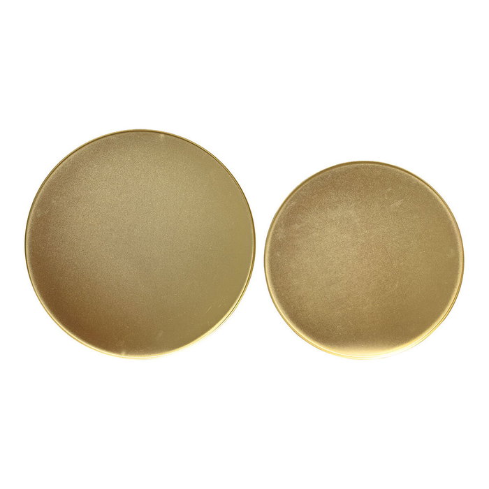 KSD Conjunto de 2 Platos de Hierro Dorado ø35 y ø30 cm