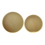 KSD Conjunto de 2 Platos de Hierro Dorado ø35 y ø30 cm