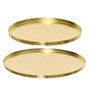 KSD Conjunto de 2 Platos de Hierro Dorado ø35 y ø30 cm