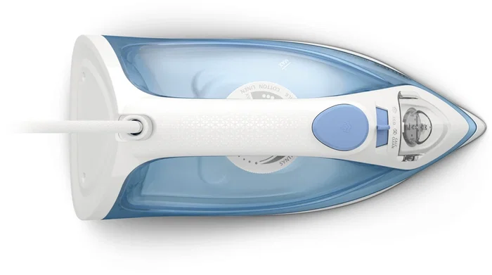 Philips DST1030/20 Plancha de Vapor 2000W, Suela Antiadherente, Vapor 90g/min, Depósito 0.25L, 1000 Series, Color Azul y Blanco