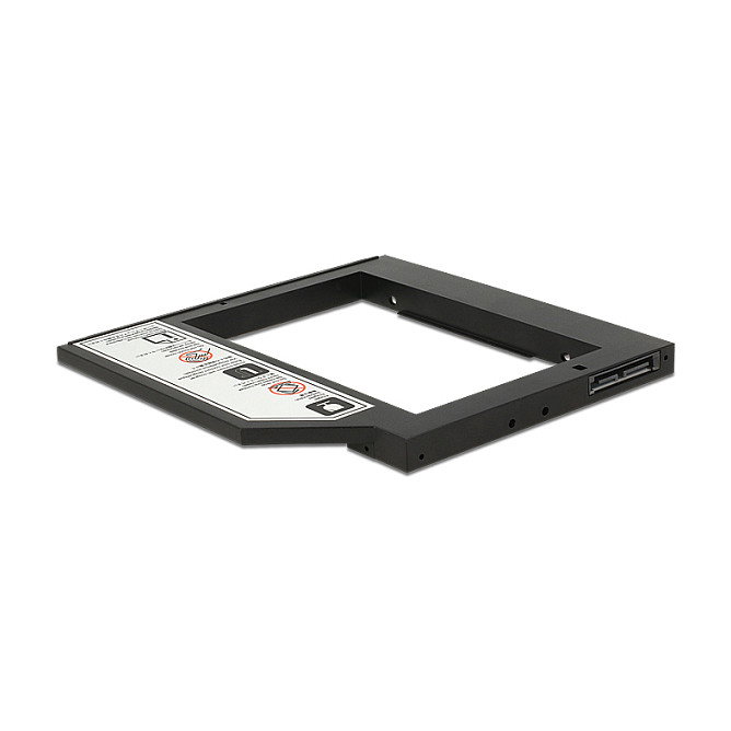 DeLOCK 62669 Caddy Slim Adaptador de Montaje 5.25" para 1 HDD SATA 2.5" de 9.5 mm, Color Negro