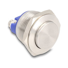 DeLOCK 22042 Interruptor pulsador 2 polos Plata