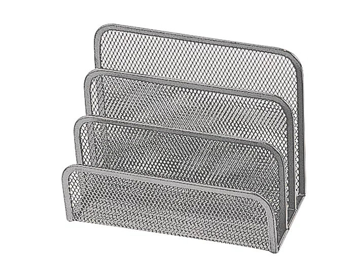 Q-connect Soporte para cartas metálico de rejilla gris 170x135x83 mm