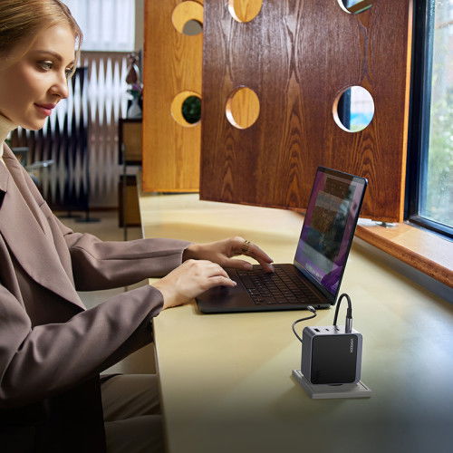 UGREEN Cargador Nexode S 100W 4 Puertos GaN Rápido Gris 35043 para Portátil, Teléfono Móvil, Tabletas