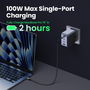 UGREEN Cargador Nexode S 100W 4 Puertos GaN Rápido Gris 35043 para Portátil, Teléfono Móvil, Tabletas