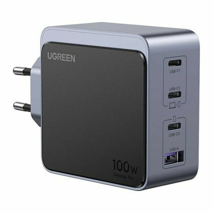 Ugreen Nexode S 100W 4-Port GaN Fast Charger Gris Ugreen Nexode S 100W 4-Port GaN Fast Charger Gris