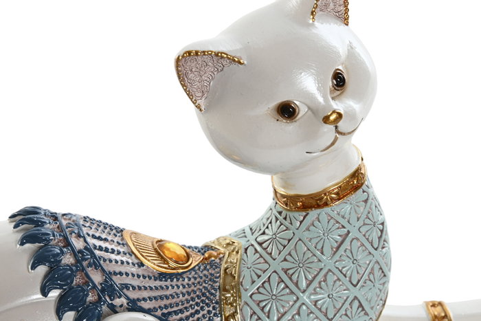 DKD Home Decor Figura de Gato en Resina Blanco DKD Home Decor Figura de Gato en Resina Blanco