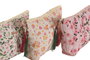 DKD Home Decor Neceser de Poliester y EVA con Flores, Surtido de 3