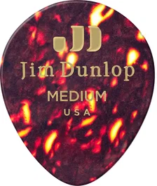 DUNLOP Pack de 72 Púas de Celuloide Genuino Teardrop Shell - Medium