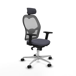 PIQUERAS Y CRESPO Silla de oficina Jorquera Gris con mecanismo Sincro