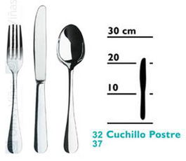 Samba Cuchillo Postre 2 Piezas, Acero Inoxidable 18/10, Colección Samba (Set de 12)
