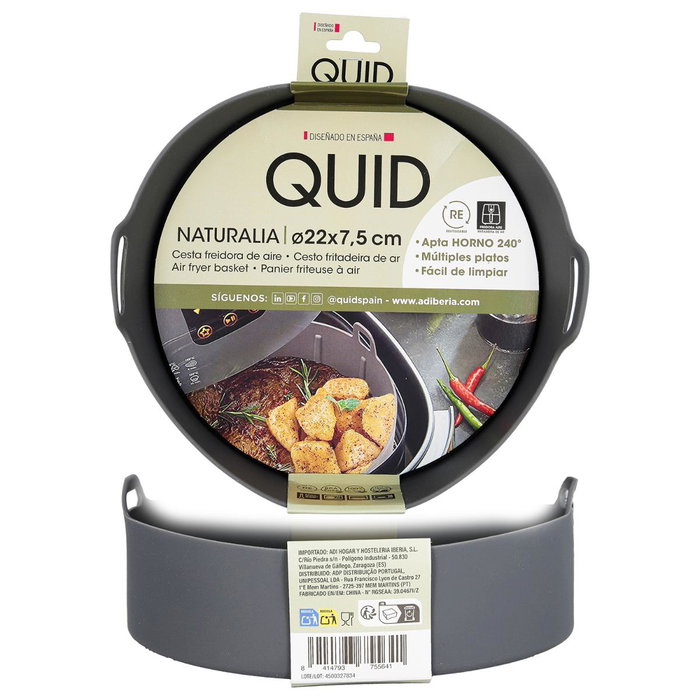 Cesta Redonda Silicona Naturalia Quid 22x8,5 cm (12 Unidades) Cesta Redonda Silicona Naturalia Quid 22x8,5 cm (12 Unidades)