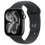 Apple Watch Series 11 con caja de aluminio de 46 mm y correa deportiva negra M/L