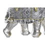 Figura Decorativa DKD Home Decor Elefante Plateado Dorado Resina (22,5 x 10,7 x 21,5 cm) (2 Unidades)