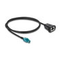 DeLOCK Cable Coaxial HSD Z hembra a RJ-45 hembra 1 m 90700