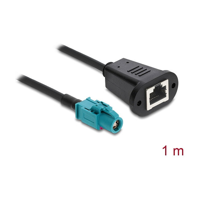 DeLOCK Cable Coaxial HSD Z hembra a RJ-45 hembra 1 m 90700
