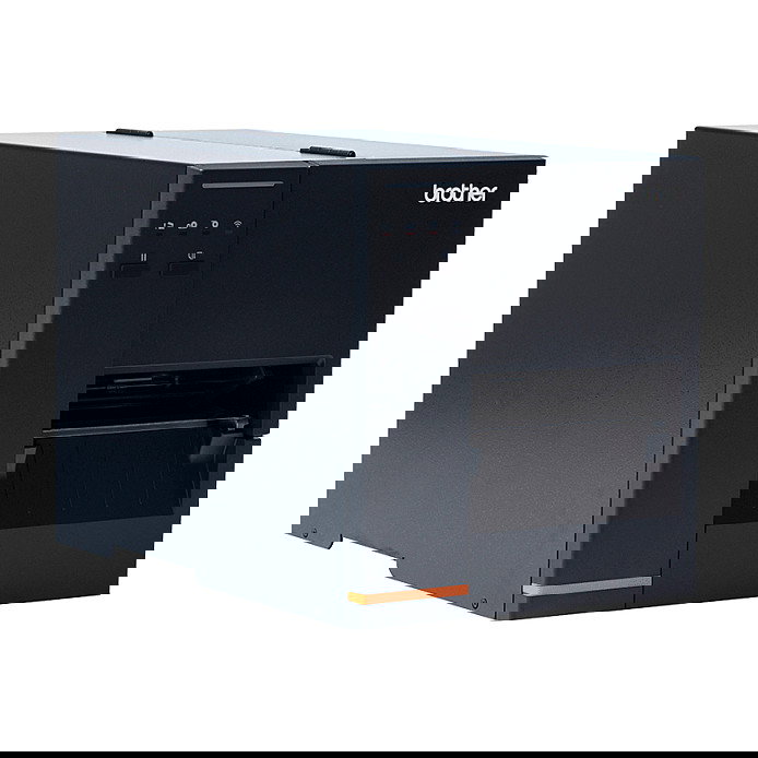 Brother TJ-4020TN - Impresora de Etiquetas Industrial, Térmica Directa/Transferencia, 254 mm/s, 203 DPI, Ethernet/USB, Negro, para Windows/Linux/Android/iOS