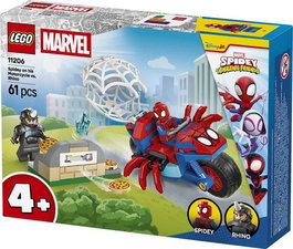 Lego Juego de Construcción Marvel Spidey en Su Moto Vs. Rino - Edad Mínima 4 Años