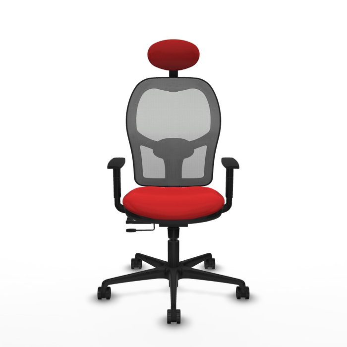 PIQUERAS Y CRESPO Silla de oficina Jorquera Rojo/Gris con mecanismo Sincro/Traslack PIQUERAS Y CRESPO Silla de oficina Jorquera Rojo/Gris con mecanismo Sincro/Traslack
