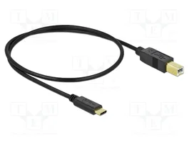 DeLOCK Cable USB 2.0 Tipo-C a Tipo-B 0,5 m Negro