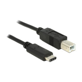 DeLOCK Cable Adaptador USB 2.0 Tipo C Macho a Tipo B Macho 0.5 m Negro 480 Mbps