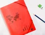 Liderpapel Carpeta Escaparate con Espiral 20 Fundas Polipropileno DIN A5 Roja