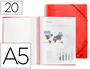 Liderpapel Carpeta Escaparate con Espiral 20 Fundas Polipropileno DIN A5 Roja