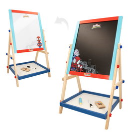 WOOMAX Pizarra caballete infantil 2 en 1 Spidey y su superequipo de madera
