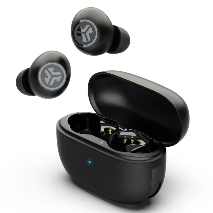 JLab Auriculares Go Pop ANC True Wireless Bluetooth 5.3 Intraurales con Cancelación Activa de Ruido, Autonomía 24h, Resistencia IP55, Control Táctil, Negro