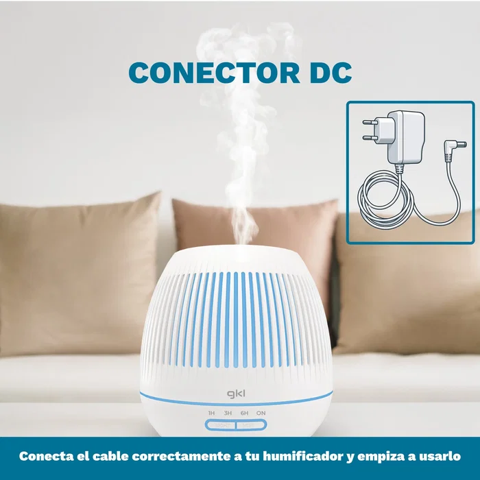 Grunkel Humidificador PEARL ESSENCE ESN-400B - Vapor 400ml, Difusor Aceites Esenciales, Luz LED Multicolor, Apagado Automático, 400W, Blanco