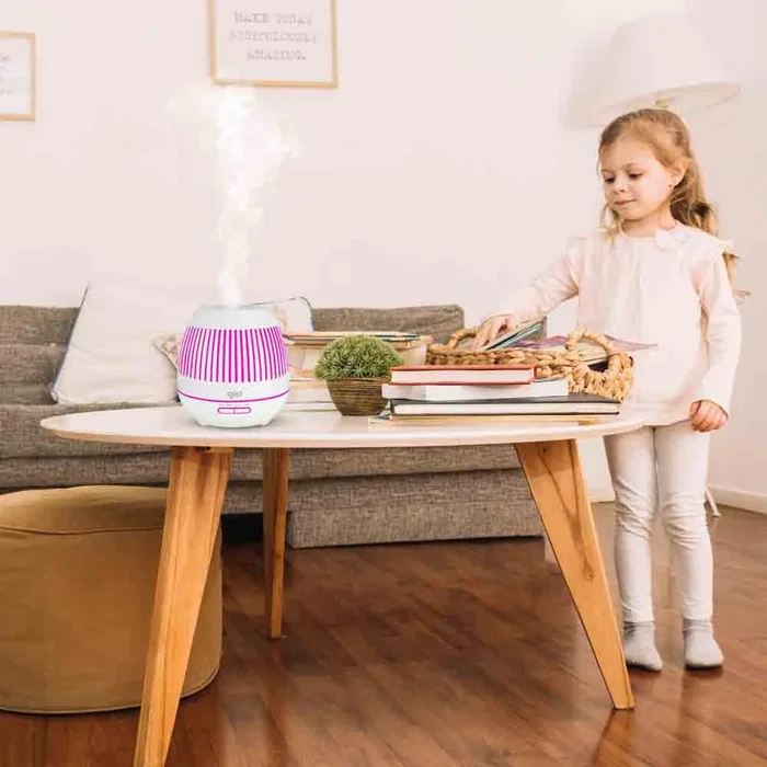 Grunkel Humidificador PEARL ESSENCE ESN-400B - Vapor 400ml, Difusor Aceites Esenciales, Luz LED Multicolor, Apagado Automático, 400W, Blanco