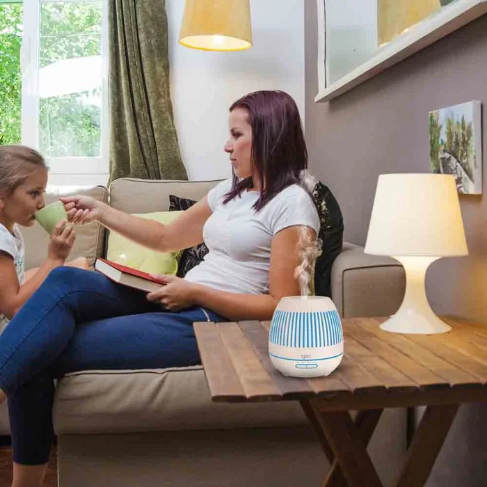 Grunkel Humidificador PEARL ESSENCE ESN-400B - Vapor 400ml, Difusor Aceites Esenciales, Luz LED Multicolor, Apagado Automático, 400W, Blanco