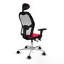 PIQUERAS Y CRESPO Silla de oficina Jorquera con mecanismo Sincro/Traslack, Rojo y Blanco