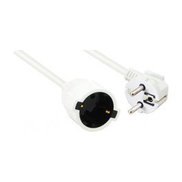 Helos Cable de extensión con toma de tierra 262880, 20 m, Blanco