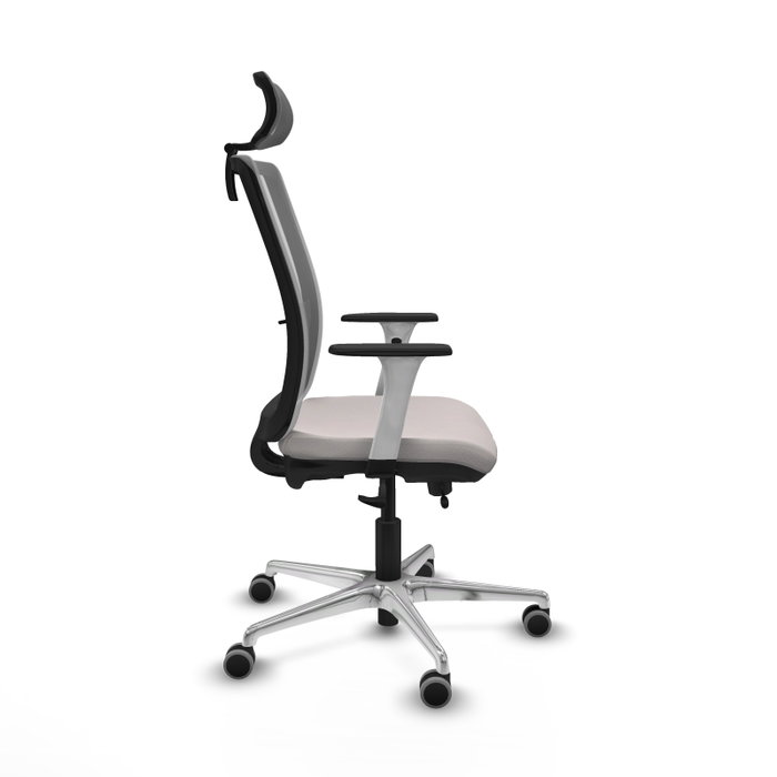 PIQUERAS Y CRESPO Silla de oficina Haches con mecanismo Sincro/Traslack, Blanco y Gris PIQUERAS Y CRESPO Silla de oficina Haches con mecanismo Sincro/Traslack, Blanco y Gris