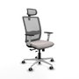 PIQUERAS Y CRESPO Silla de oficina Haches con mecanismo Sincro/Traslack, Blanco y Gris