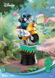 Disney Diorama PVC D-Stage Stitch Coin Ride 16 cm